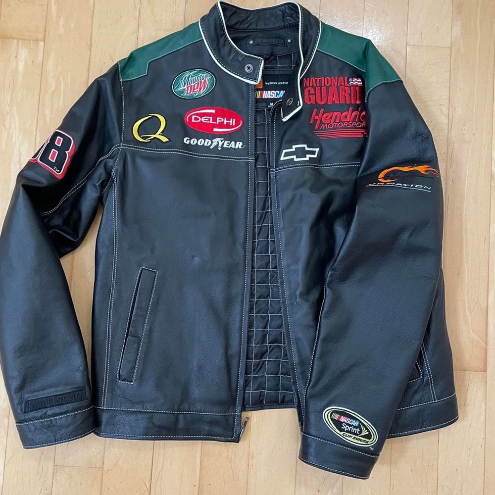 Wilson’s Leather All Black authentic leather NASCAR jacket- New Condition